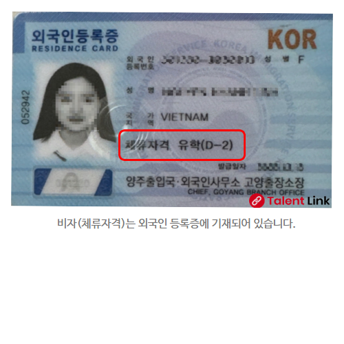 비자,외국인등록증