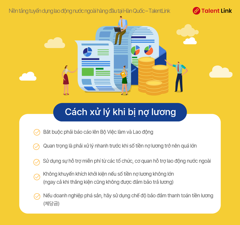 Cách xử lý khi bị nợ lương tại Hàn Quốc