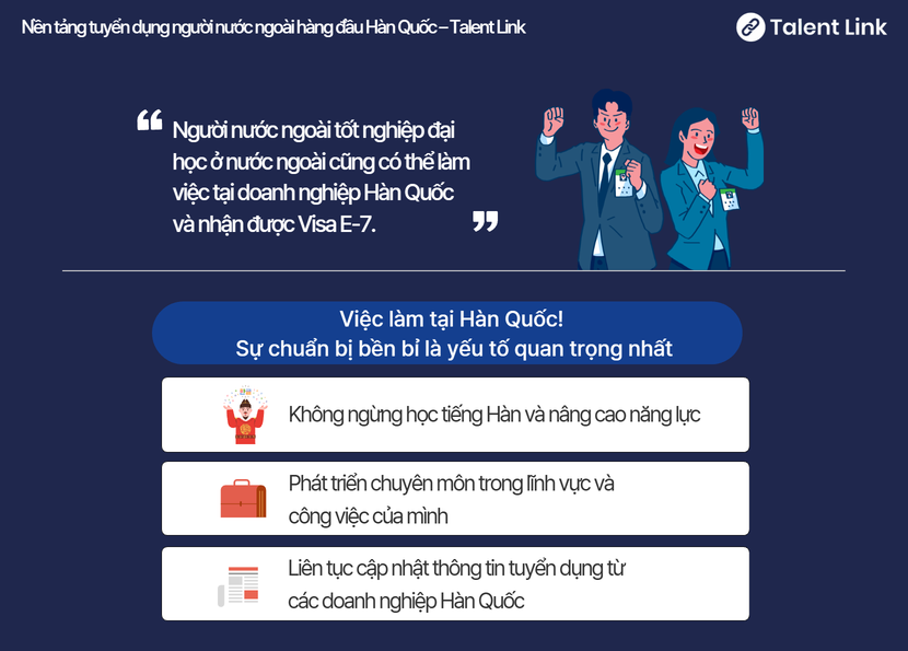 Cách xin việc tại doanh nghiệp Hàn Quốc theo chuyên ngành tốt nghiệp tại nước bản địa (nước 