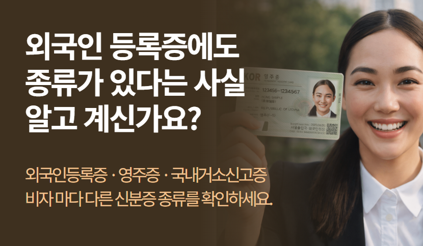 비자 종류에 따라 발급되는 신분증이 다르다는것. 알고 계신가요?